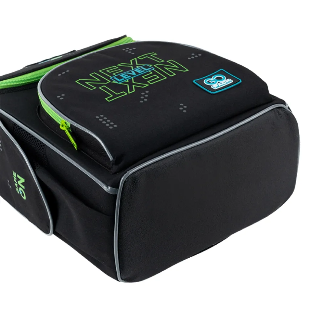 Ортопедический рюкзак каркасный GoPack Education Racing 5001S-7, черный
