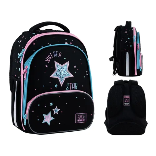 Ортопедичний рюкзак каркасний GoPack Education Be A Star 597M-1, чорний - Фото№1 Ортопедичний рюкзак каркасний GoPack Education Be A Star 597M-1, чорний - Фото№1