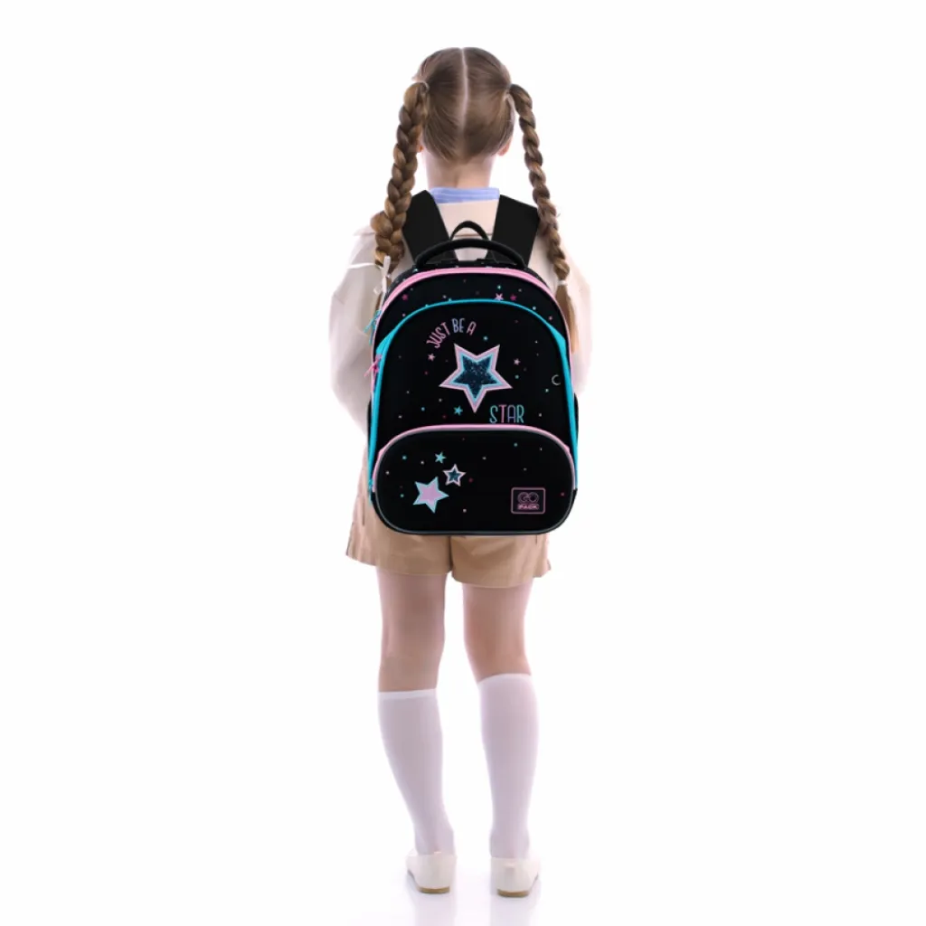 Ортопедичний рюкзак каркасний GoPack Education Be A Star 597M-1, чорний Ортопедичний рюкзак каркасний GoPack Education Be A Star 597M-1, чорний
