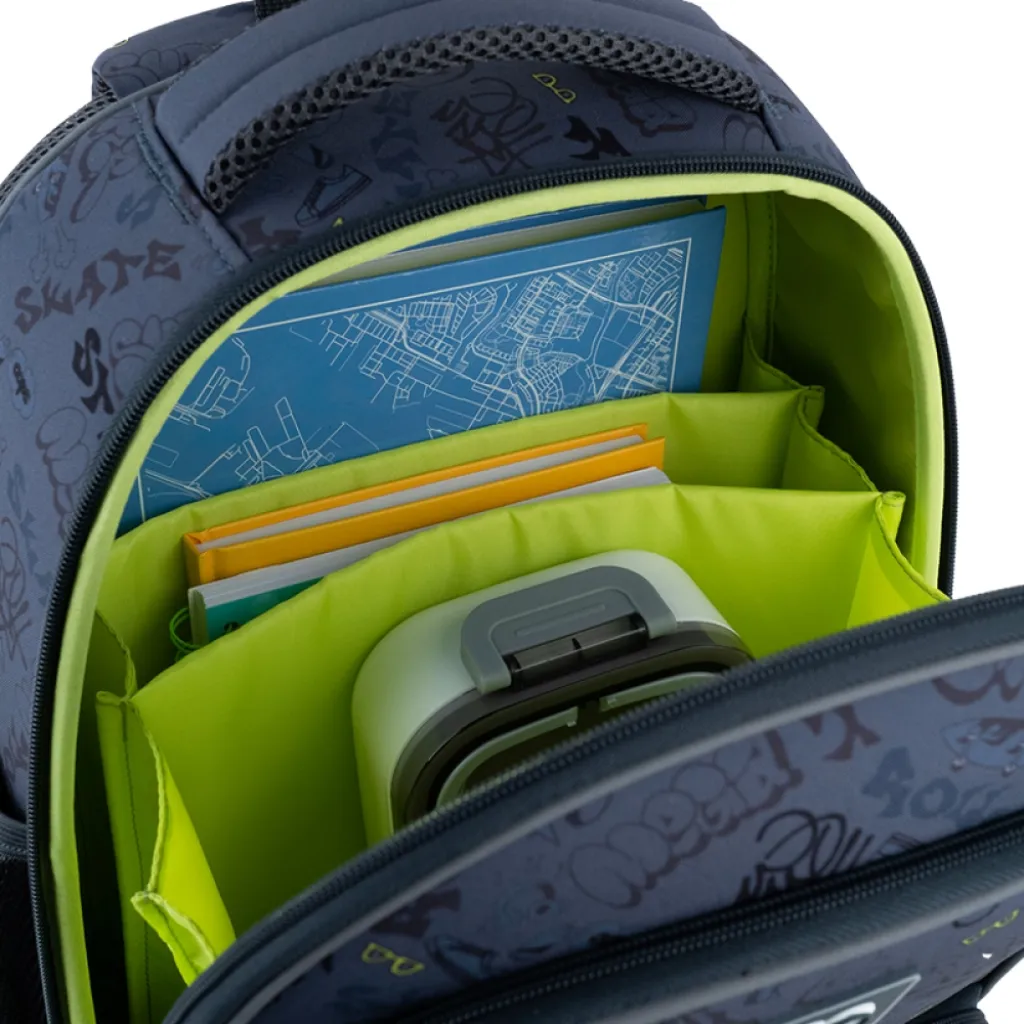 Ортопедический рюкзак каркасный GoPack Education Super Skater 597M-4, серый Ортопедический рюкзак каркасный GoPack Education Super Skater 597M-4, серый