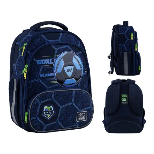 Ортопедический рюкзак каркасный GoPack Education Goal 597M-6, синий - Фото№1 Ортопедический рюкзак каркасный GoPack Education Goal 597M-6, синий - Фото№1