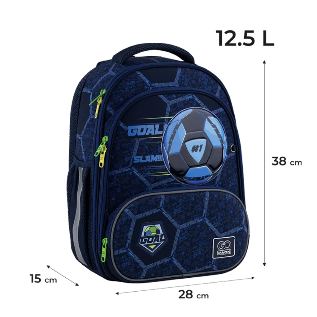Ортопедический рюкзак каркасный GoPack Education Goal 597M-6, синий Ортопедический рюкзак каркасный GoPack Education Goal 597M-6, синий