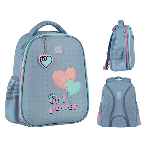 Ортопедический рюкзак полукаркасный GoPack Education Girl Power 165M, серый - Фото№1 Ортопедический рюкзак полукаркасный GoPack Education Girl Power 165M, серый - Фото№1