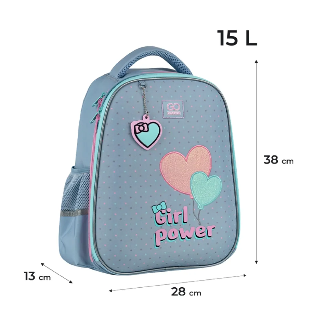 Ортопедический рюкзак полукаркасный GoPack Education Girl Power 165M, серый Ортопедический рюкзак полукаркасный GoPack Education Girl Power 165M, серый