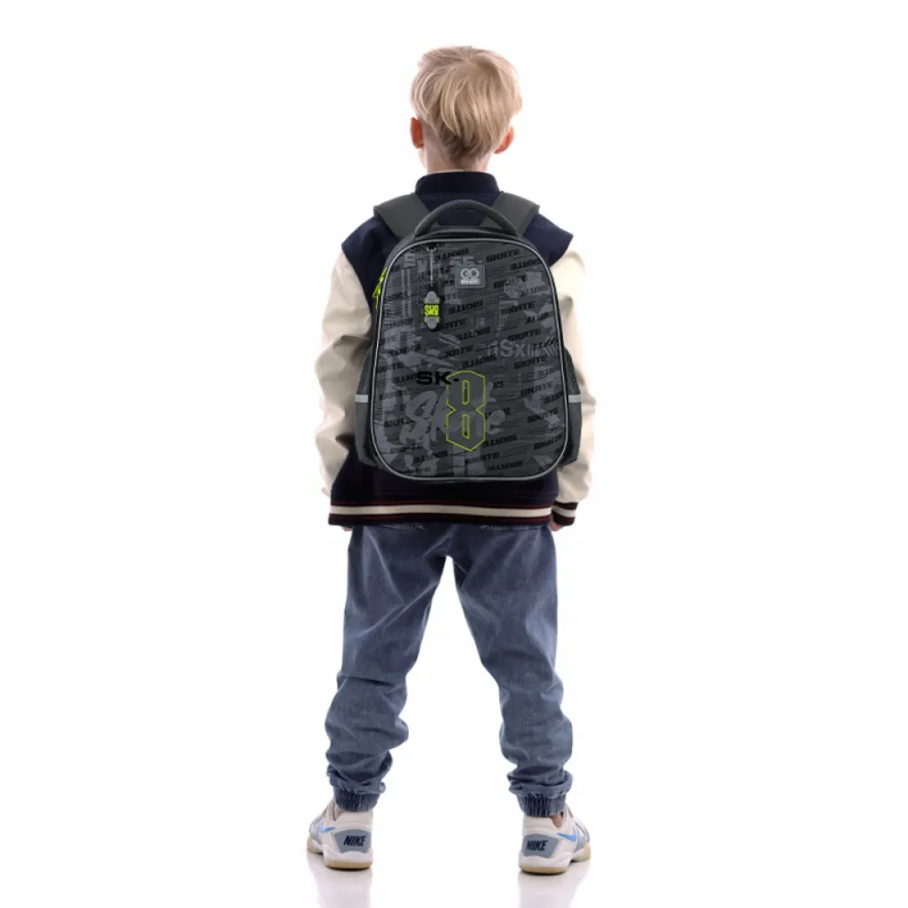 Ортопедический рюкзак полукаркасный GoPack Education Skate 165M, серый Ортопедический рюкзак полукаркасный GoPack Education Skate 165M, серый