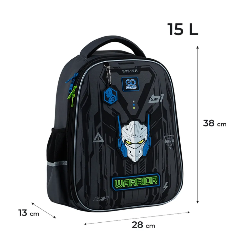 Ортопедический рюкзак полукаркасный GoPack Education Warrior 165M, серый Ортопедический рюкзак полукаркасный GoPack Education Warrior 165M, серый