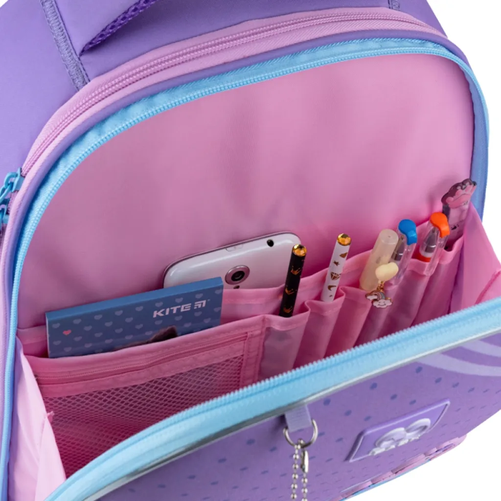 Ортопедический рюкзак полукаркасный GoPack Education Yummy 165M, фиолетовый