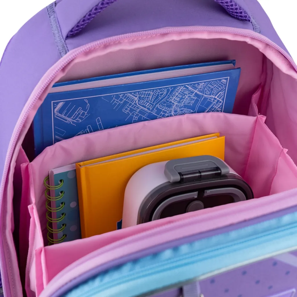 Ортопедический рюкзак полукаркасный GoPack Education Yummy 165M, фиолетовый
