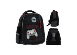 Ортопедичний рюкзак шкільний напівкаркасний GoPack Education Play GO26-165S-6, сірий