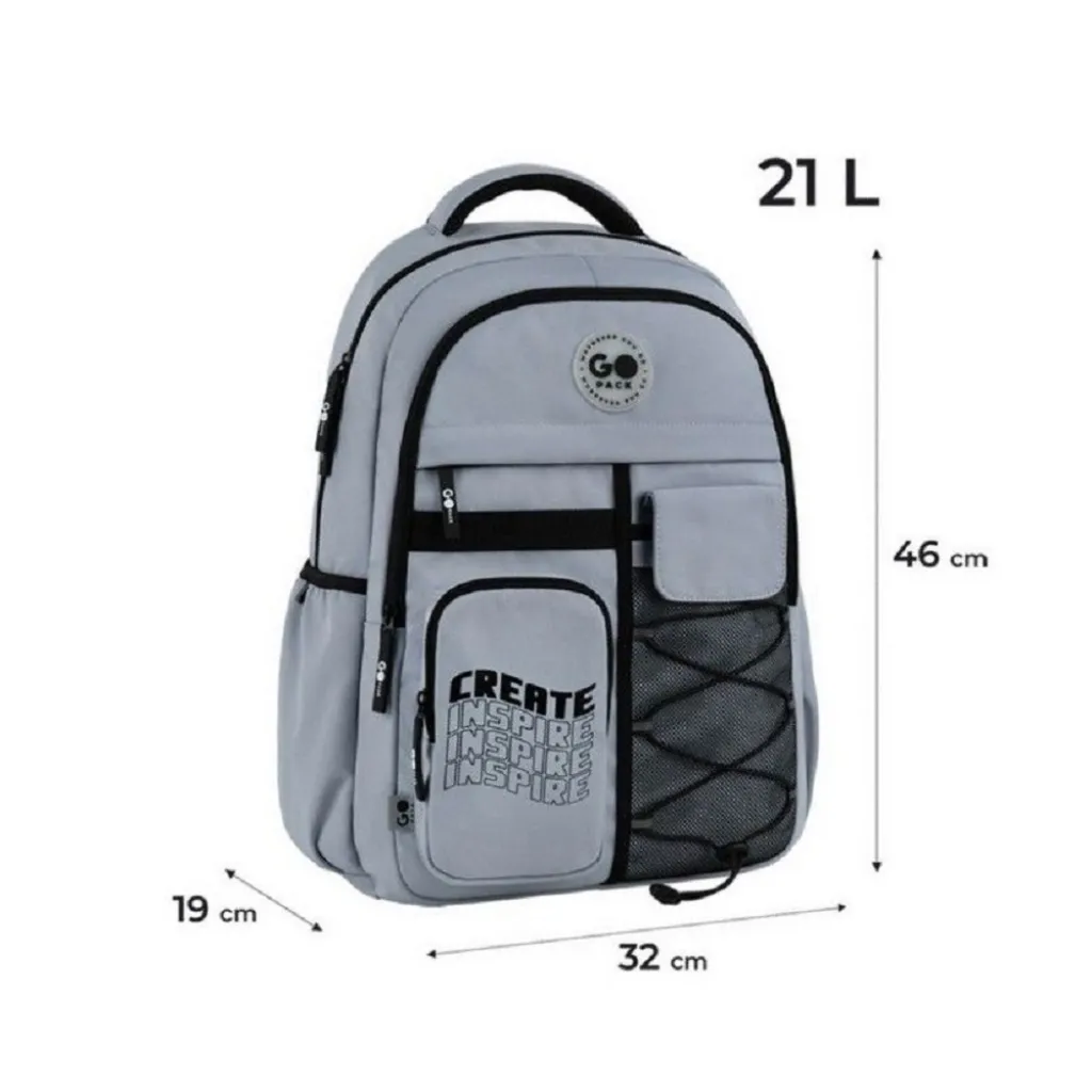 Рюкзак для підлітка GoPack Education Teens GO26-184L-2, сірий Рюкзак для підлітка GoPack Education Teens GO26-184L-2, сірий