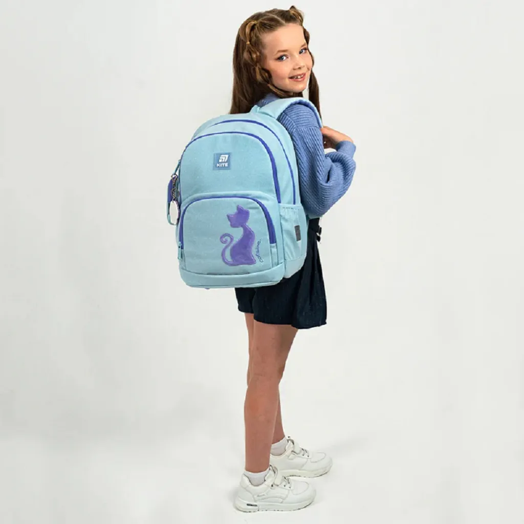 Ортопедичний рюкзак шкільний Kite Education 585 Catsline, блакитний Ортопедичний рюкзак шкільний Kite Education 585 Catsline, блакитний