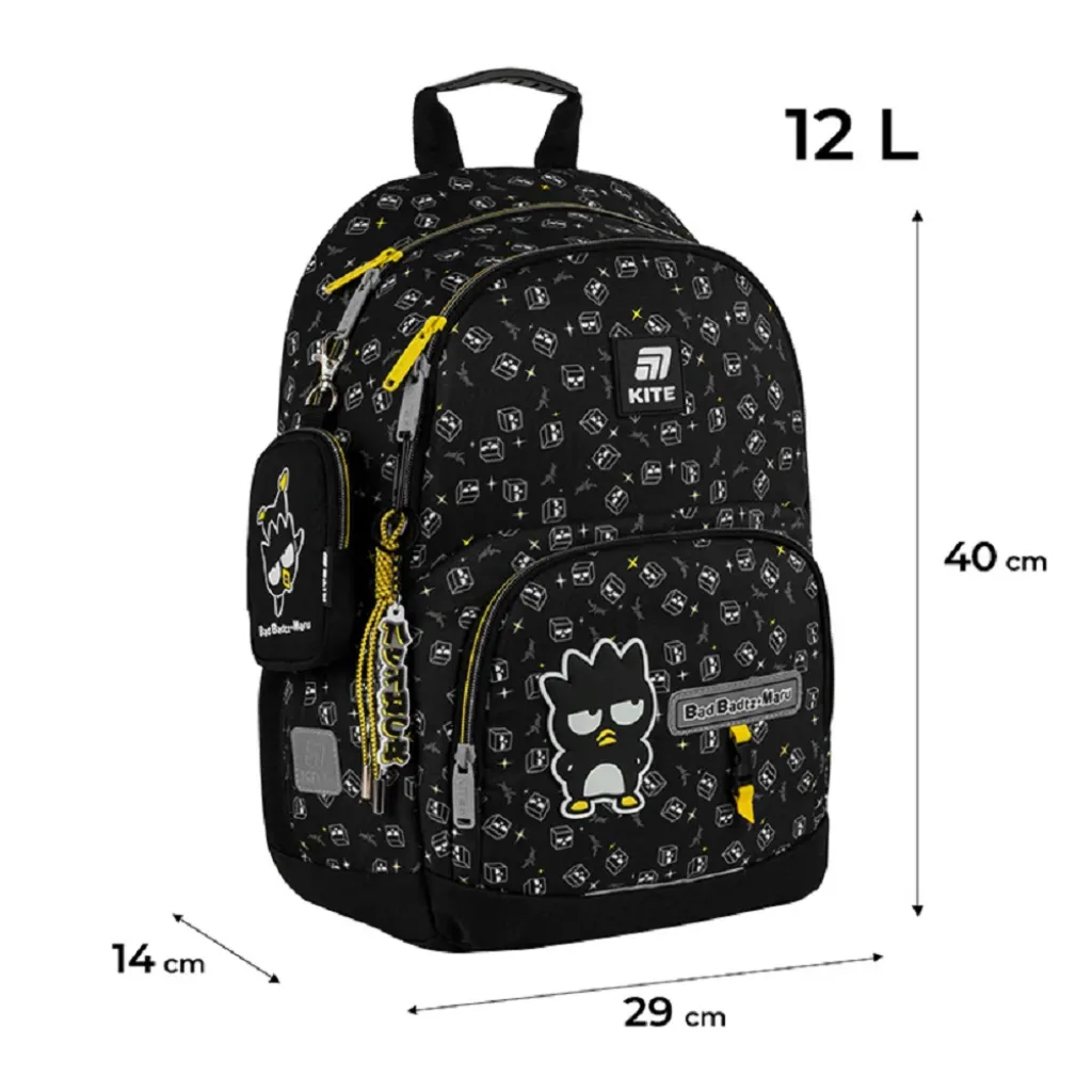 Ортопедичний рюкзак шкільний Kite Education 585 HK-1 Bad Badtz Maru, чорний Ортопедичний рюкзак шкільний Kite Education 585 HK-1 Bad Badtz Maru, чорний