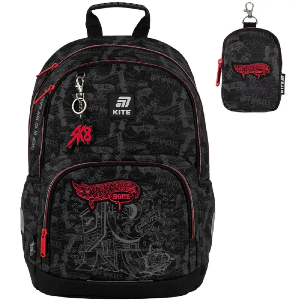Ортопедичний рюкзак шкільний Kite Education 585 HW Wheels Skate, чорний Ортопедичний рюкзак шкільний Kite Education 585 HW Wheels Skate, чорний