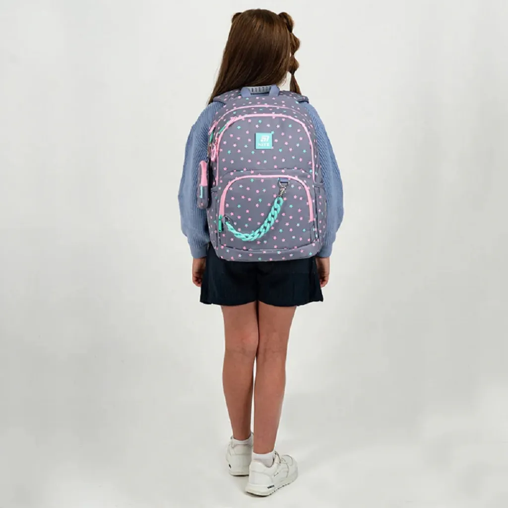 Ортопедичний рюкзак шкільний Kite Education Kawaii Stars 585M-2, сірий Ортопедичний рюкзак шкільний Kite Education Kawaii Stars 585M-2, сірий