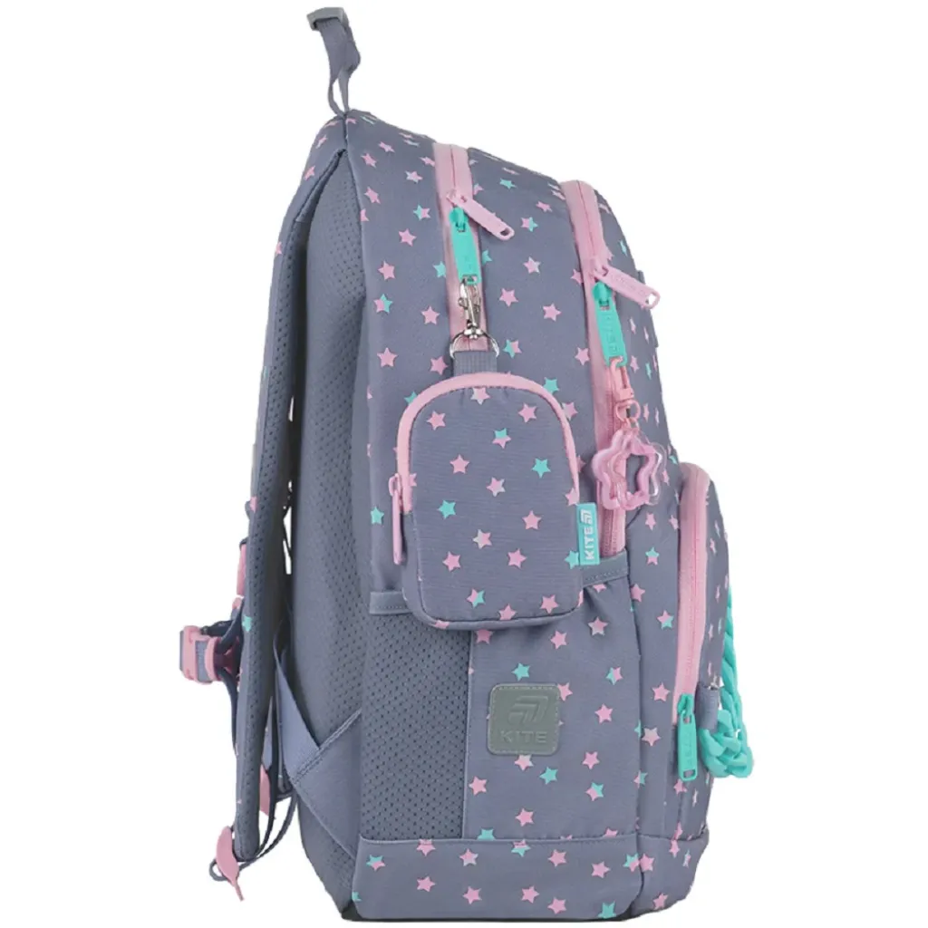 Ортопедичний рюкзак шкільний Kite Education Kawaii Stars 585M-2, сірий Ортопедичний рюкзак шкільний Kite Education Kawaii Stars 585M-2, сірий