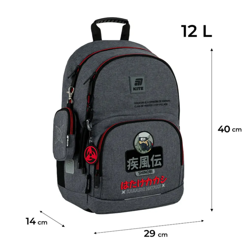 Ортопедичний рюкзак Kite Education Naruto Shippuden NR25-585M-1, сірий Ортопедичний рюкзак Kite Education Naruto Shippuden NR25-585M-1, сірий