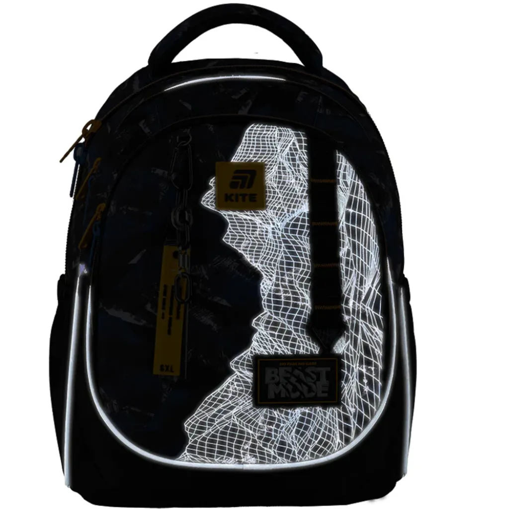 Ортопедичний рюкзак Kite Education Beast Mode K25-700M-4, чорний Ортопедичний рюкзак Kite Education Beast Mode K25-700M-4, чорний