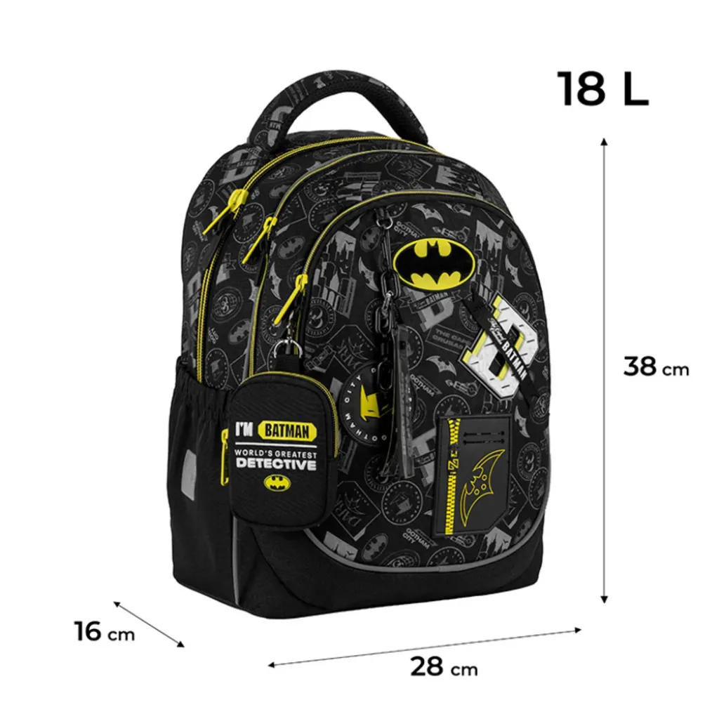 Ортопедичний рюкзак Kite Education DC Batman DC25-700M, чорний Ортопедичний рюкзак Kite Education DC Batman DC25-700M, чорний