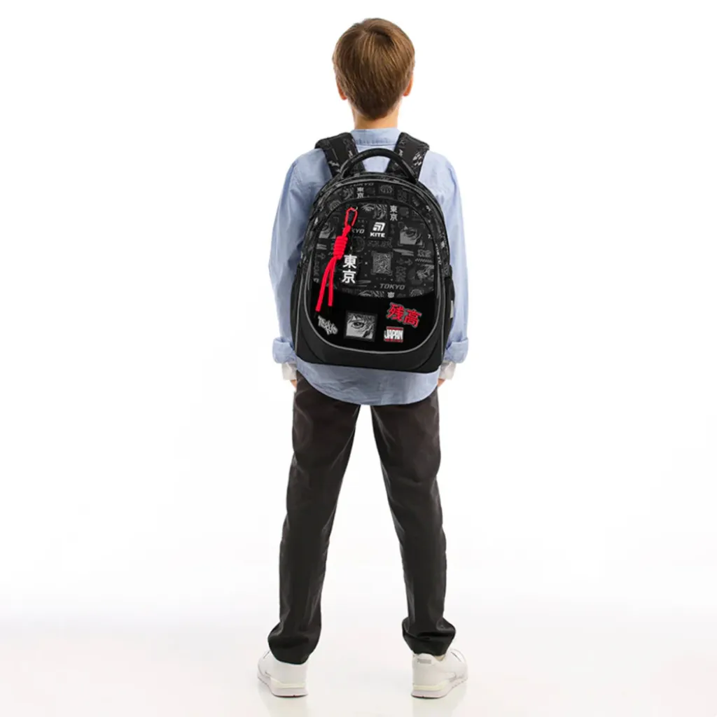 Ортопедичний рюкзак Kite Education Tokyo K25-700M-3, чорний Ортопедичний рюкзак Kite Education Tokyo K25-700M-3, чорний