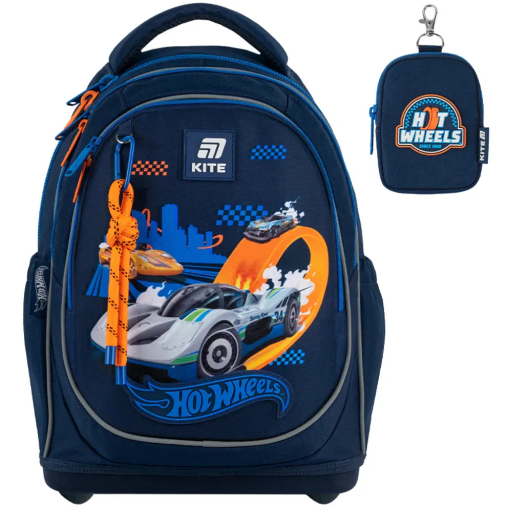 Ортопедичний рюкзак Kite Education Hot Wheels HW25-724S, синій Ортопедичний рюкзак Kite Education Hot Wheels HW25-724S, синій