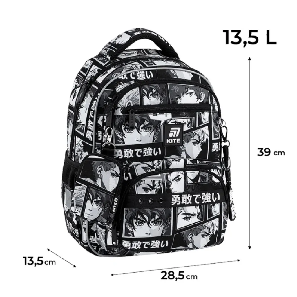 Ортопедичний рюкзак шкільний Kite Education Anime Boy K25-773M-4, чорний Ортопедичний рюкзак шкільний Kite Education Anime Boy K25-773M-4, чорний