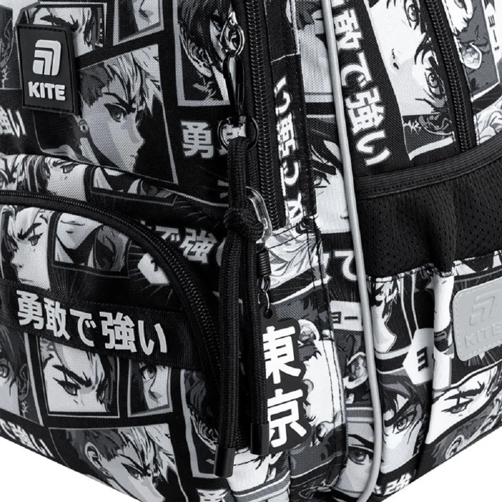 Ортопедичний рюкзак шкільний Kite Education Anime Boy K25-773M-4, чорний Ортопедичний рюкзак шкільний Kite Education Anime Boy K25-773M-4, чорний