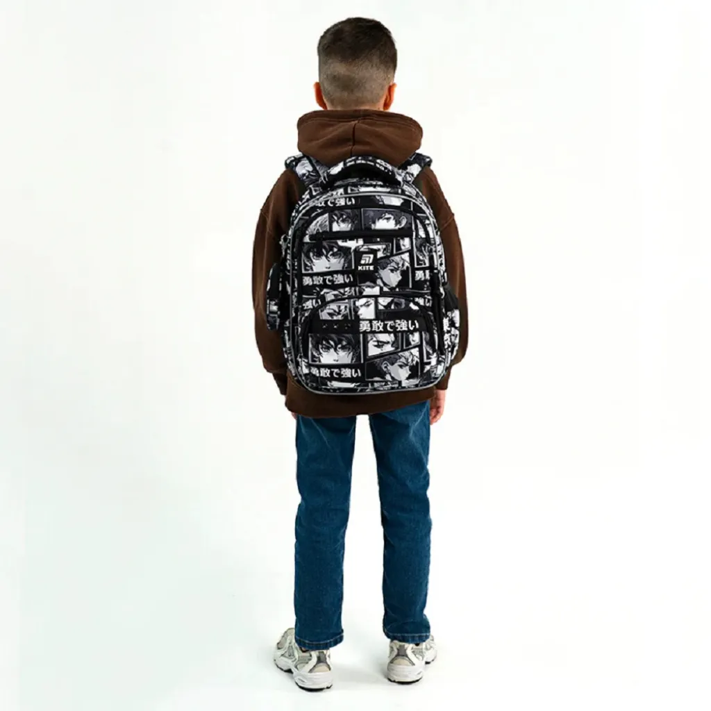 Ортопедичний рюкзак шкільний Kite Education Anime Boy K25-773M-4, чорний Ортопедичний рюкзак шкільний Kite Education Anime Boy K25-773M-4, чорний