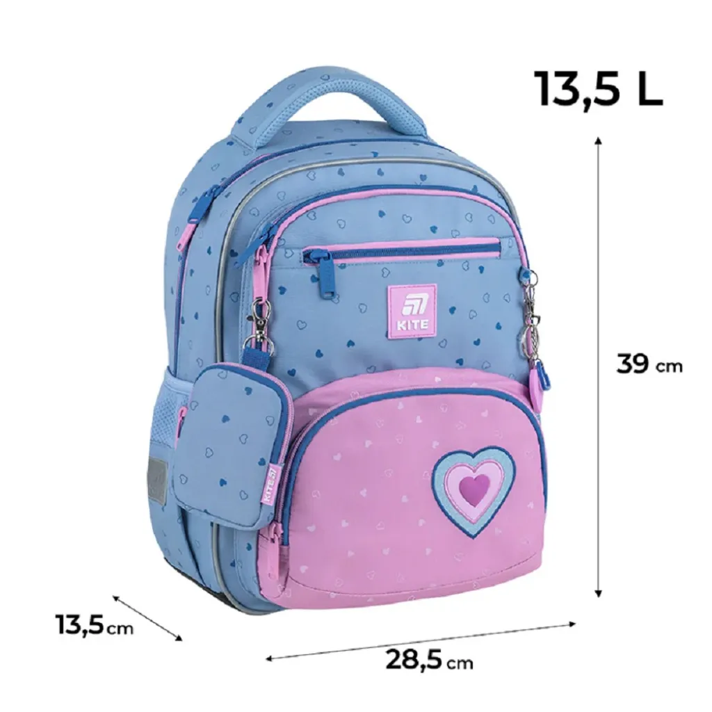 Ортопедический рюкзак школьный Kite Education Lovely K25-773M-1, голубой Ортопедический рюкзак школьный Kite Education Lovely K25-773M-1, голубой