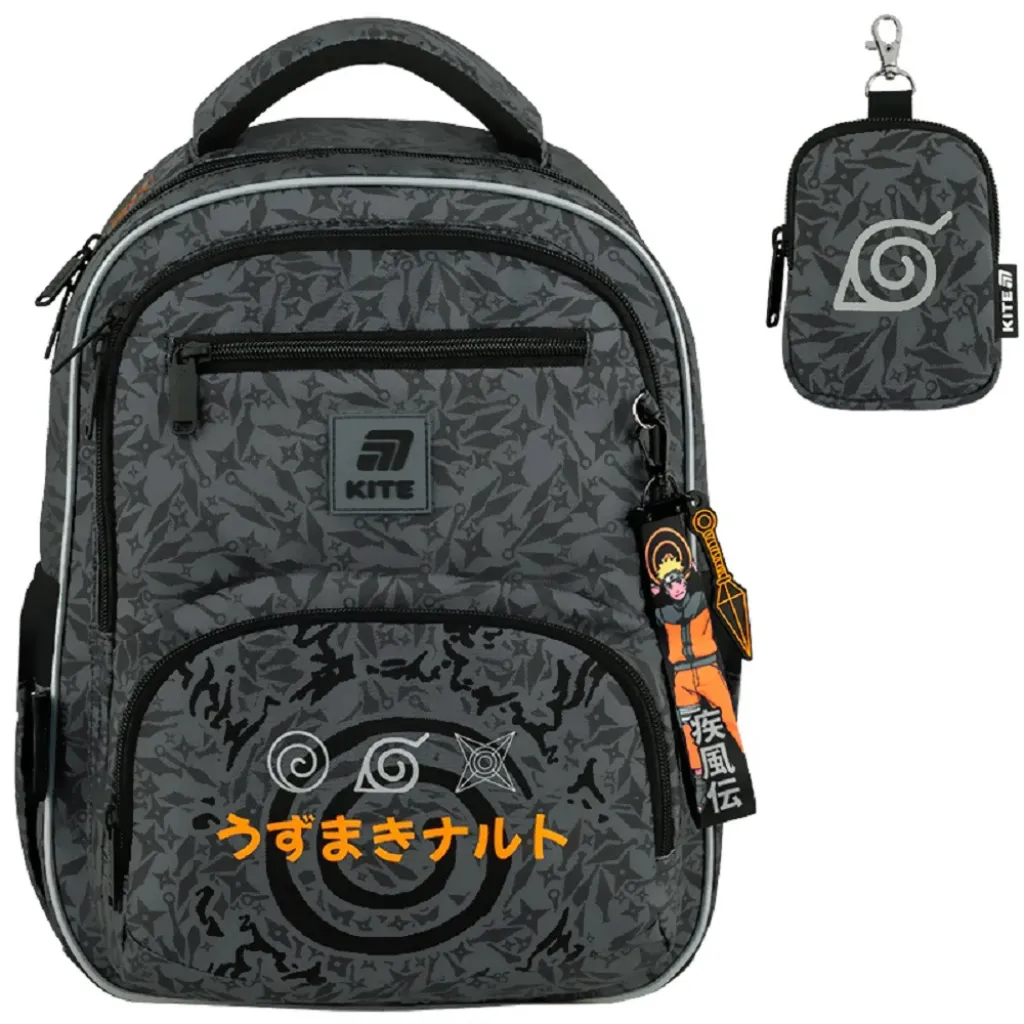 Ортопедичний рюкзак шкільний Kite Education Naruto Shippuden NR25-773M, сірий Ортопедичний рюкзак шкільний Kite Education Naruto Shippuden NR25-773M, сірий