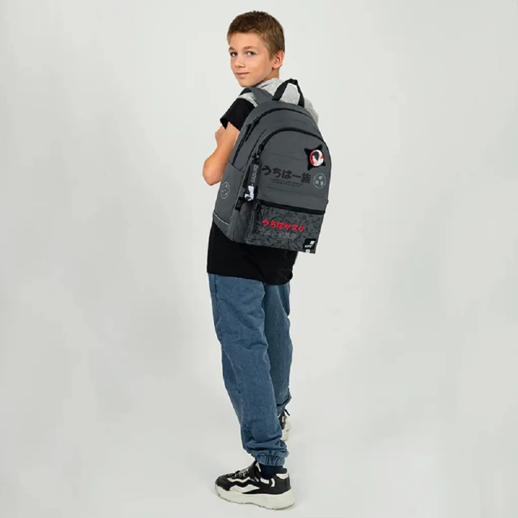 Ортопедичний рюкзак шкільний Kite Education teens Naruto Shippuden NR25-2575M, сірий Ортопедичний рюкзак шкільний Kite Education teens Naruto Shippuden NR25-2575M, сірий