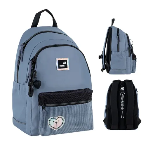Ортопедичний рюкзак шкільний Kite Education teens K25-2575M-1, блакитний - Фото№1 Ортопедичний рюкзак шкільний Kite Education teens K25-2575M-1, блакитний - Фото№1