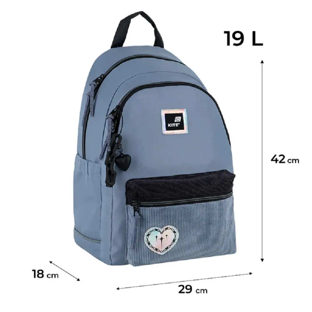 Ортопедичний рюкзак шкільний Kite Education teens K25-2575M-1, блакитний Ортопедичний рюкзак шкільний Kite Education teens K25-2575M-1, блакитний