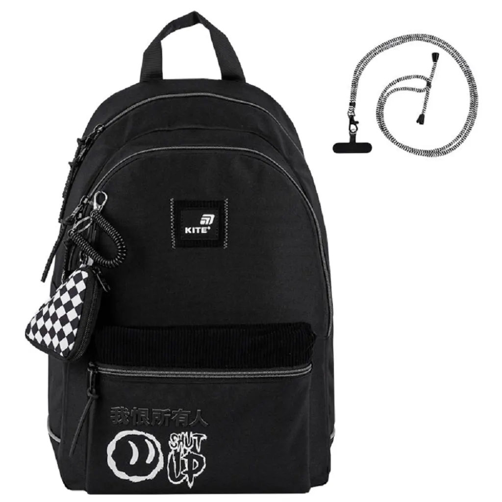 Ортопедичний рюкзак шкільний Kite Education teens K25-2575M-2, чорний Ортопедичний рюкзак шкільний Kite Education teens K25-2575M-2, чорний