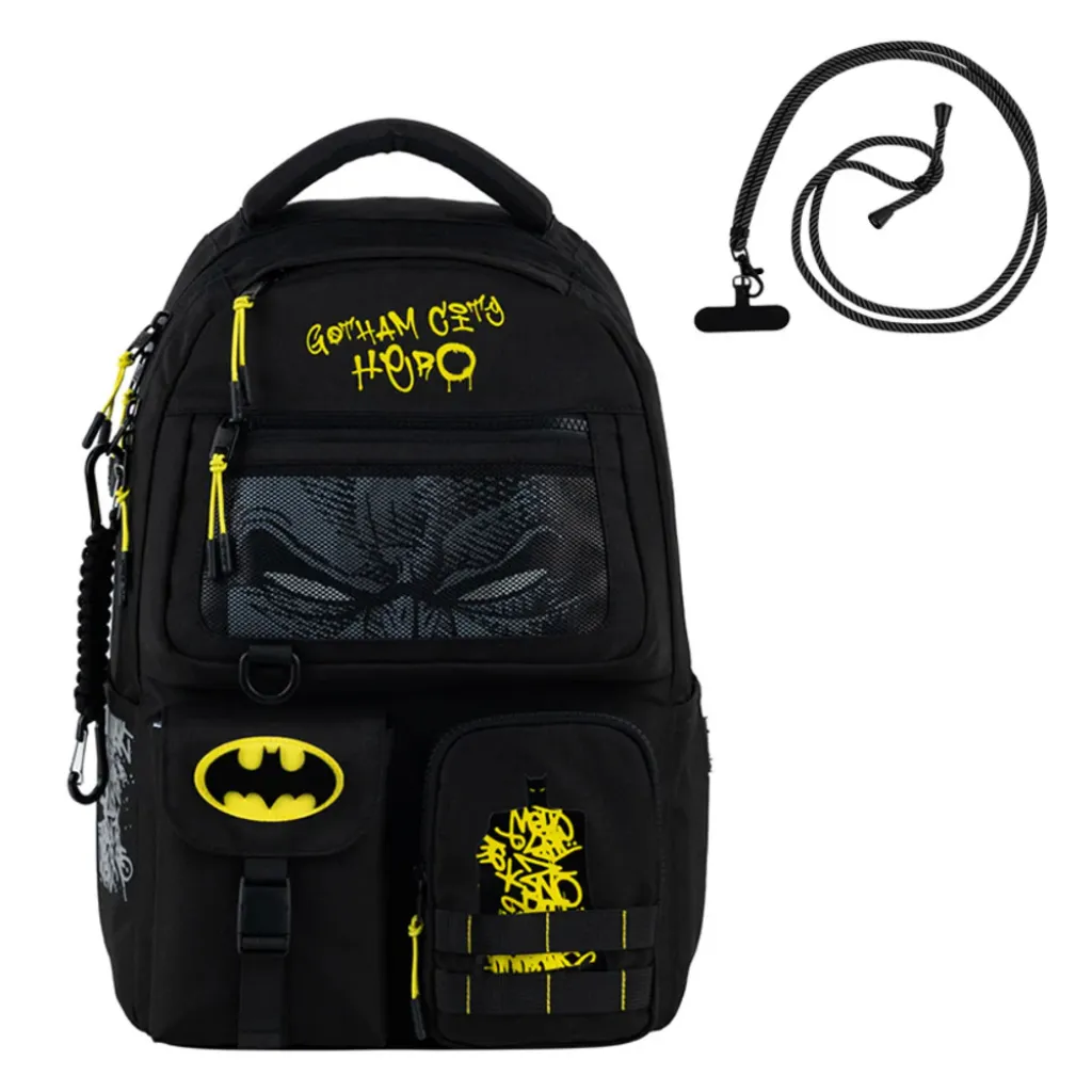 Ортопедичний рюкзак Kite Education teens DC Batman DC25-2587M, чорний Ортопедичний рюкзак Kite Education teens DC Batman DC25-2587M, чорний