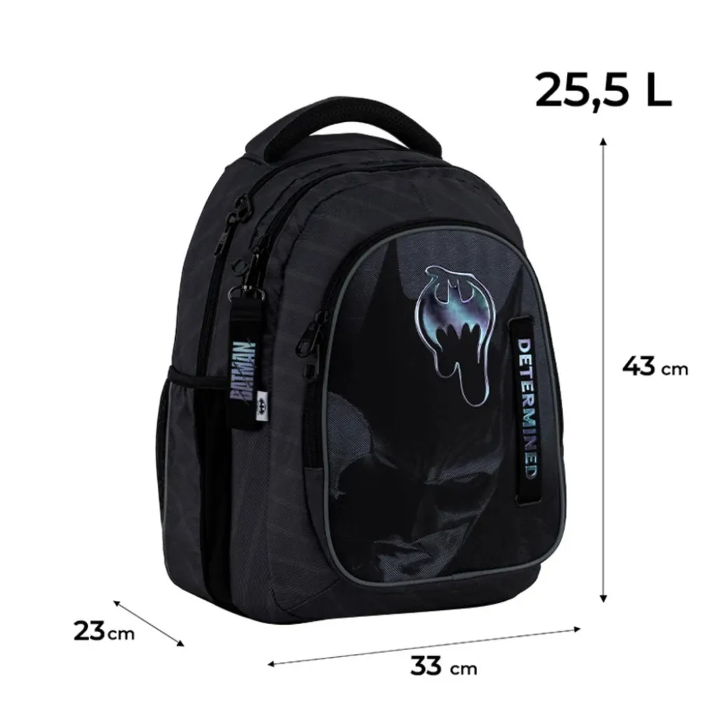 Ортопедичний рюкзак Kite Education DC Batman DC25-8001L, чорний Ортопедичний рюкзак Kite Education DC Batman DC25-8001L, чорний