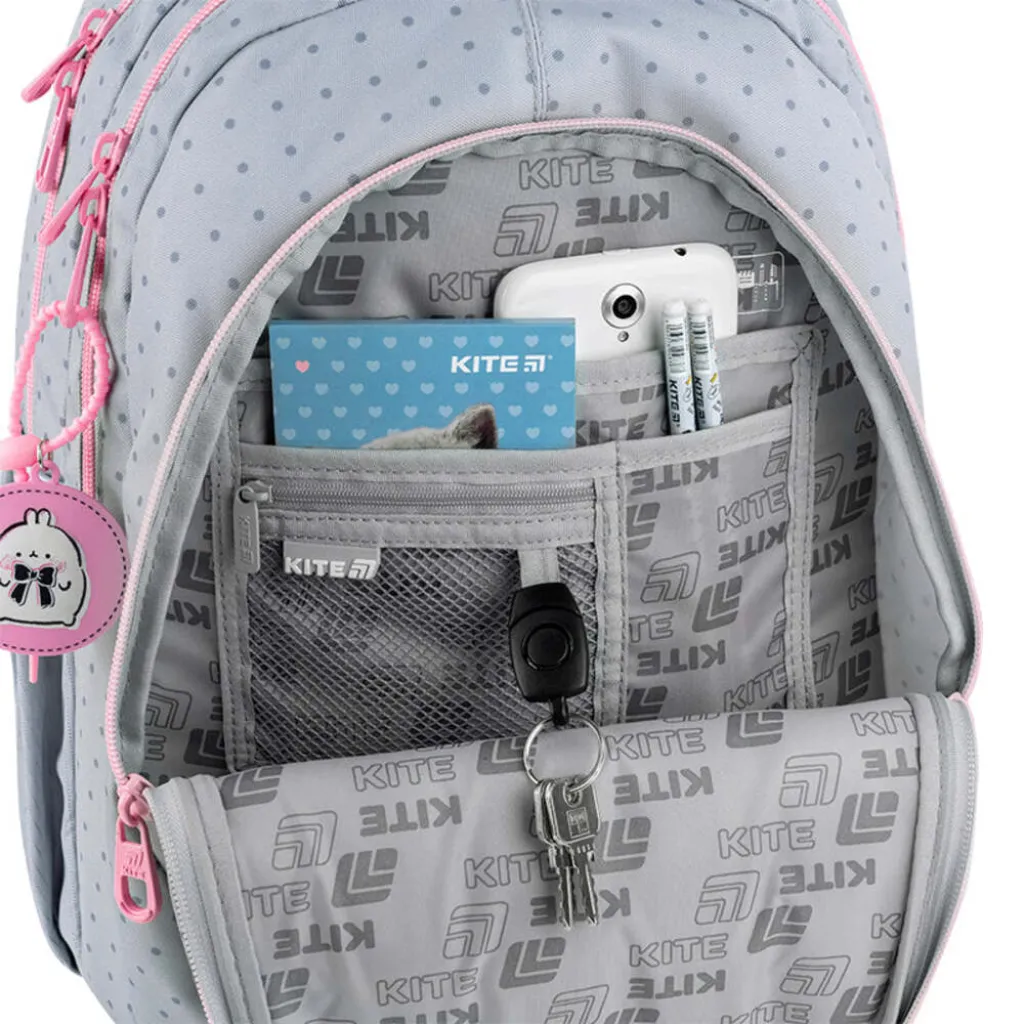 Ортопедичний рюкзак Kite Education Molang ML25-8001L, сірий Ортопедичний рюкзак Kite Education Molang ML25-8001L, сірий