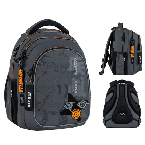 Ортопедичний рюкзак Kite Education teens Naruto Shippuden NR25-8001M, сірий - Фото№1 Ортопедичний рюкзак Kite Education teens Naruto Shippuden NR25-8001M, сірий - Фото№1