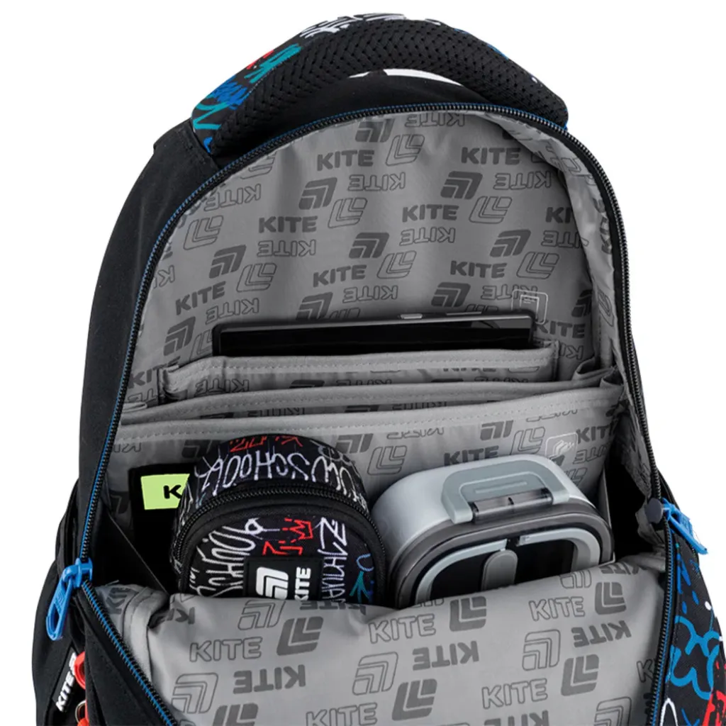 Ортопедичний рюкзак Kite Education teens K25-8001M-1, чорний Ортопедичний рюкзак Kite Education teens K25-8001M-1, чорний