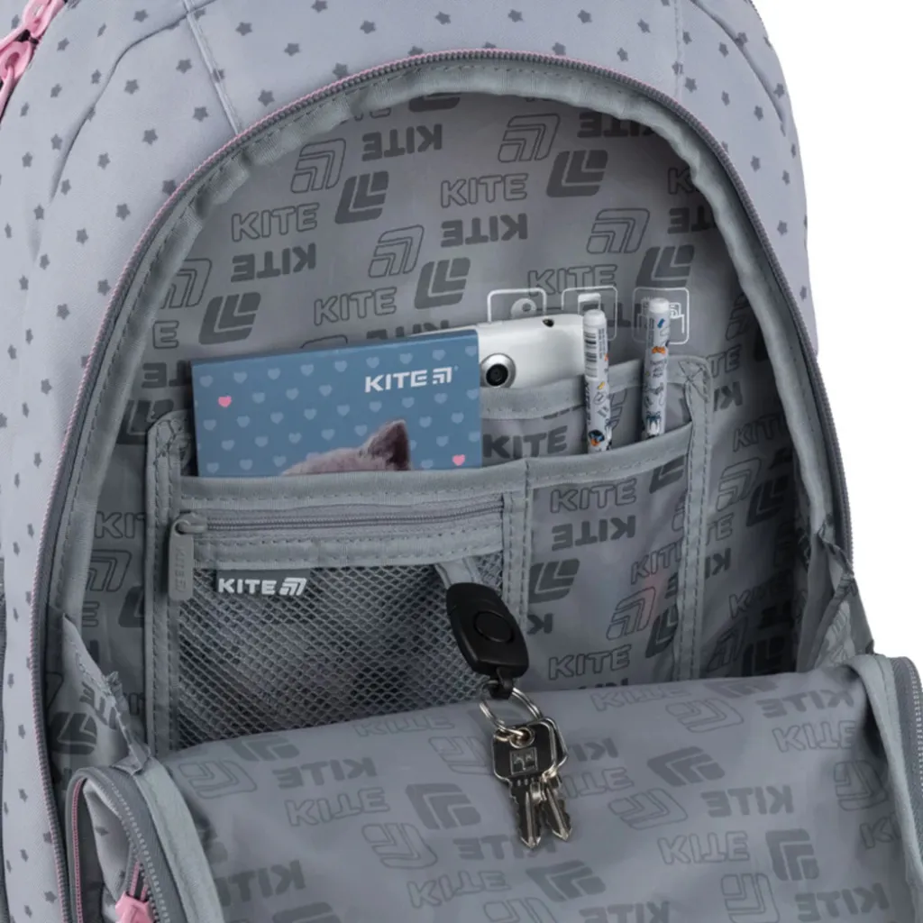 Ортопедичний рюкзак Kite Education teens Hello Kitty HK25-905M, сірий Ортопедичний рюкзак Kite Education teens Hello Kitty HK25-905M, сірий
