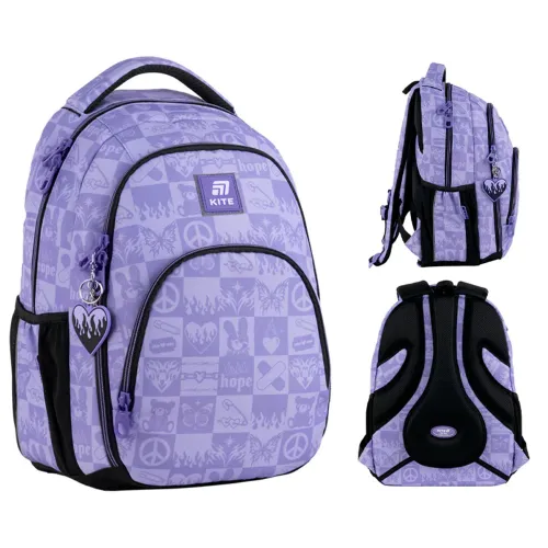 Ортопедичний рюкзак Kite Education teens K25-905M-3, бузковий - Фото№1 Ортопедичний рюкзак Kite Education teens K25-905M-3, бузковий - Фото№1