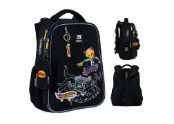 Ортопедичний рюкзак каркасний Kite Education Hot Wheels Skate HW25-531M, чорний Ортопедичний рюкзак каркасний Kite Education Hot Wheels Skate HW25-531M, чорний