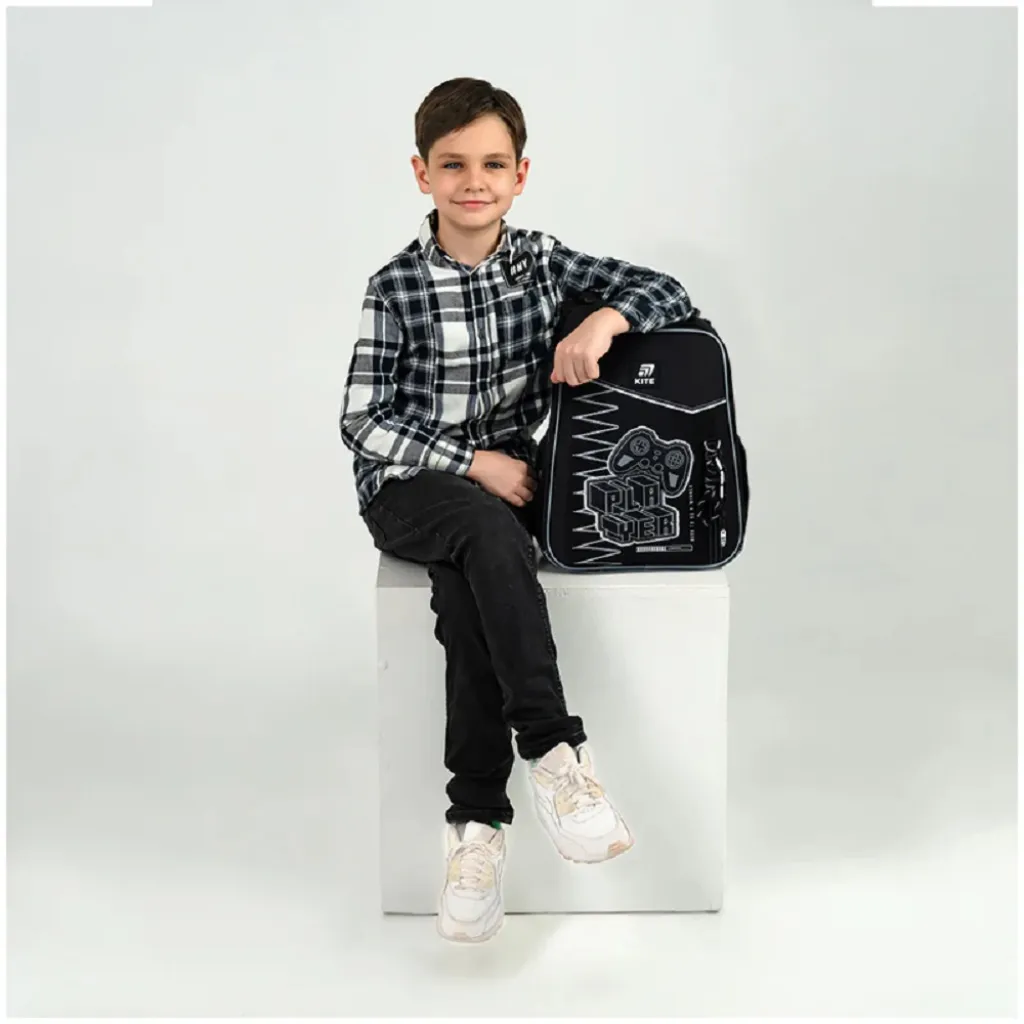 Ортопедичний рюкзак каркасний Kite Education Player K25-531M-3, чорний Ортопедичний рюкзак каркасний Kite Education Player K25-531M-3, чорний