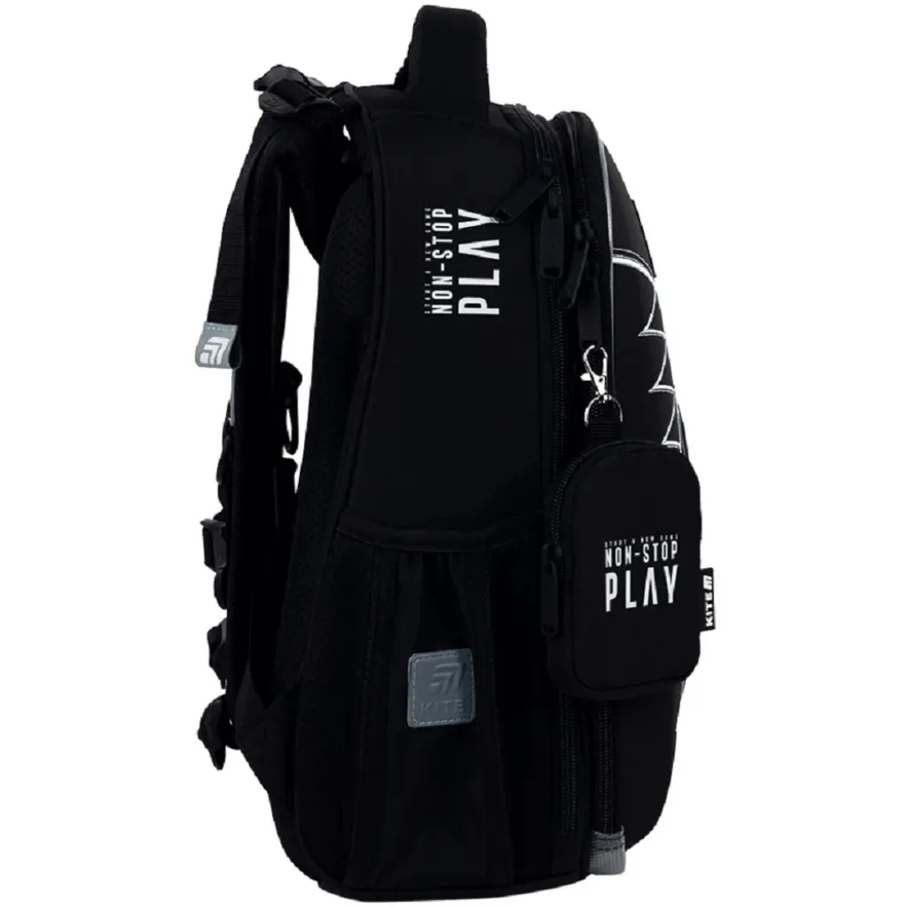 Ортопедичний рюкзак каркасний Kite Education Player K25-531M-3, чорний Ортопедичний рюкзак каркасний Kite Education Player K25-531M-3, чорний