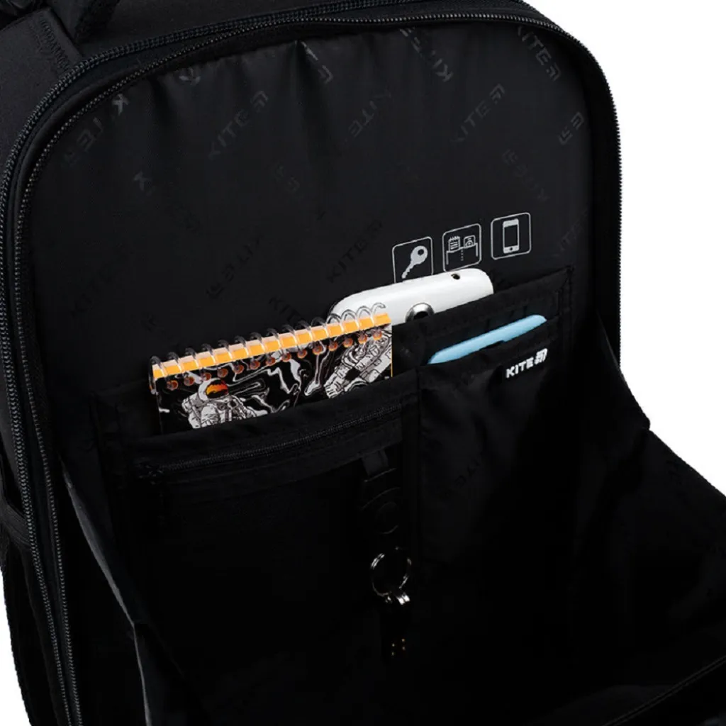 Ортопедичний рюкзак каркасний Kite Education Player K25-531M-3, чорний Ортопедичний рюкзак каркасний Kite Education Player K25-531M-3, чорний