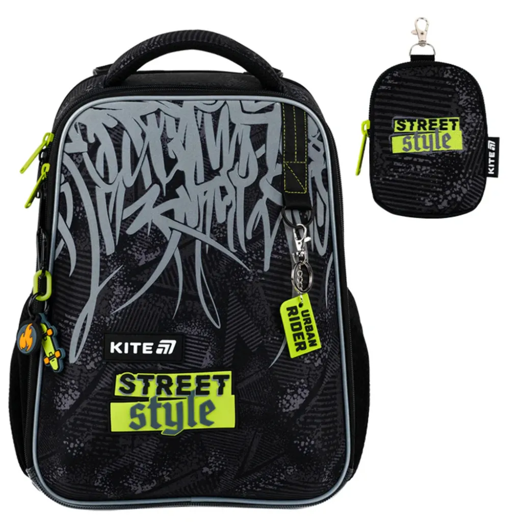 Ортопедичний рюкзак Kite Education Street Style K25-531M-4, чорний Ортопедичний рюкзак Kite Education Street Style K25-531M-4, чорний