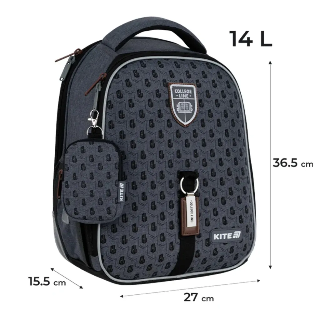 Ортопедичний рюкзак Kite Education College Line Boy K25-555S-1, сірий Ортопедичний рюкзак Kite Education College Line Boy K25-555S-1, сірий