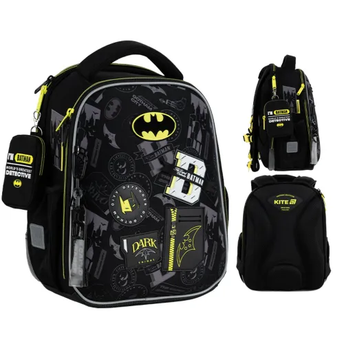 Ортопедичний рюкзак Kite Education DC Batman DC25-555S, чорний - Фото№1 Ортопедичний рюкзак Kite Education DC Batman DC25-555S, чорний - Фото№1