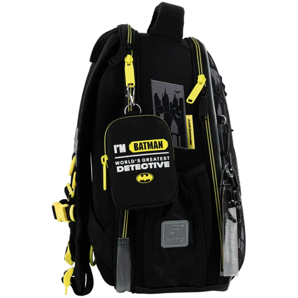 Ортопедичний рюкзак Kite Education DC Batman DC25-555S, чорний Ортопедичний рюкзак Kite Education DC Batman DC25-555S, чорний