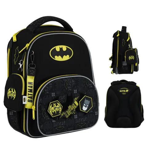 Ортопедичний рюкзак Kite Education DC Batman DC25-556M, чорний - Фото№1 Ортопедичний рюкзак Kite Education DC Batman DC25-556M, чорний - Фото№1