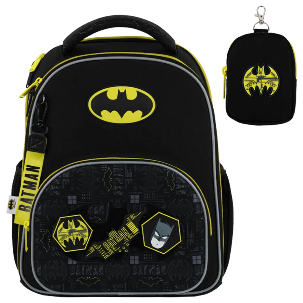 Ортопедичний рюкзак Kite Education DC Batman DC25-556M, чорний Ортопедичний рюкзак Kite Education DC Batman DC25-556M, чорний